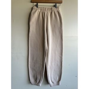 Princess Polly Beige Fleece Jogger Sweatpants Womens US 4 Elastic Waist Cozy